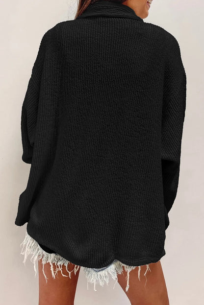 Langärmlige Hemdjacke mit Knopfleiste