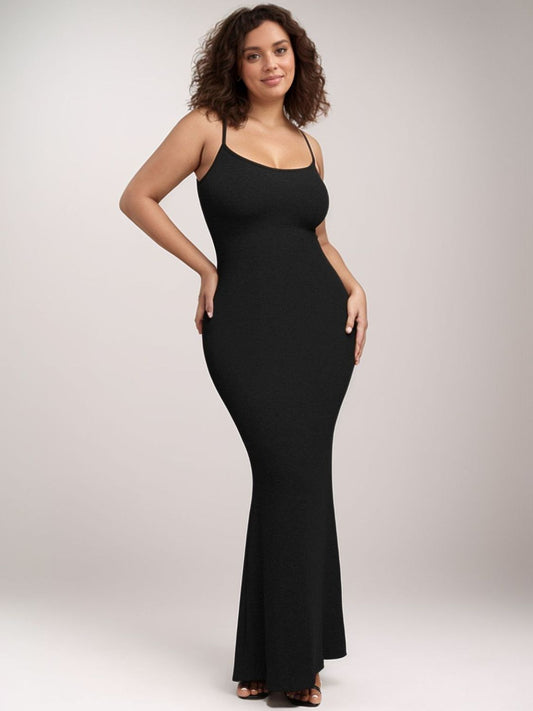 Basic Bae – Ärmelloses Maxikleid mit integrierter Shapewear