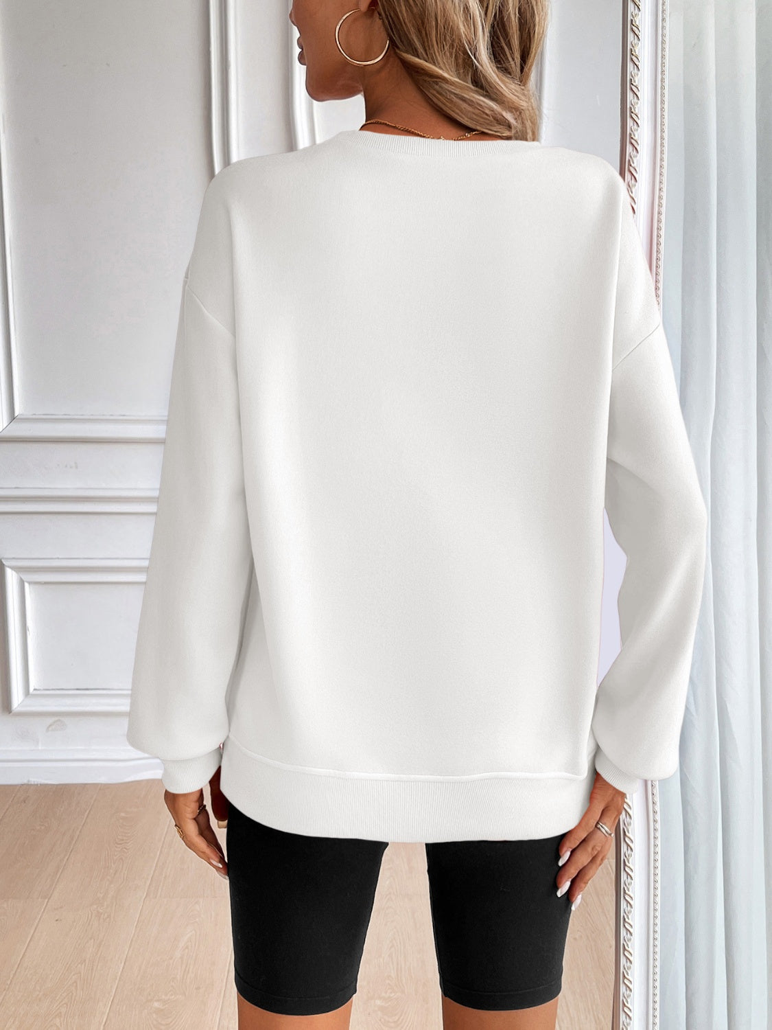 Ivy Lane Langarm-Sweatshirt mit Rundhalsausschnitt