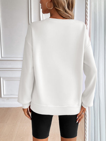 Ivy Lane Langarm-Sweatshirt mit Rundhalsausschnitt