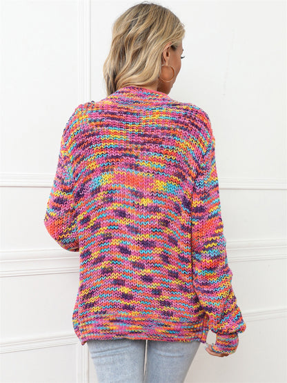 Strickjacke mit Knopfleiste und überschnittenen Schultern