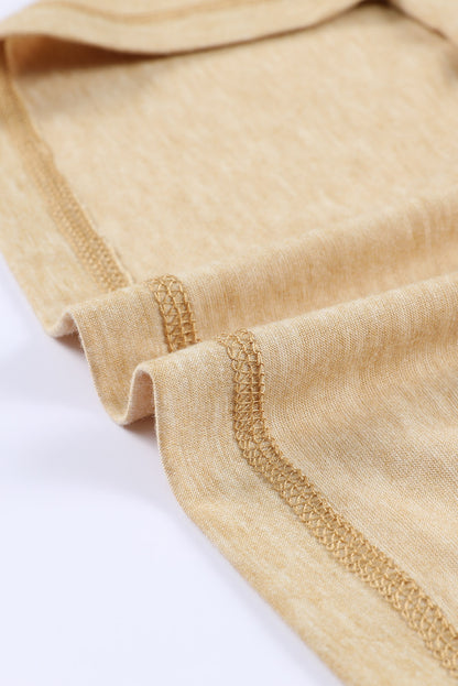 Langarm-Oberteil mit V-Ausschnitt und Farbblock