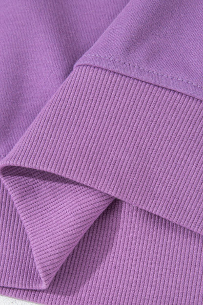 Sweatshirt mit kontrastierendem Rundhalsausschnitt und langen Ärmeln