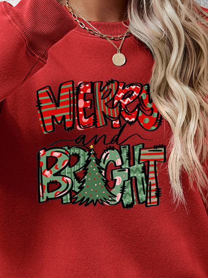 MERRY AND BRIGHT Langarm-Sweatshirt