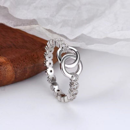 925 Sterling Silber Zirkon Ring