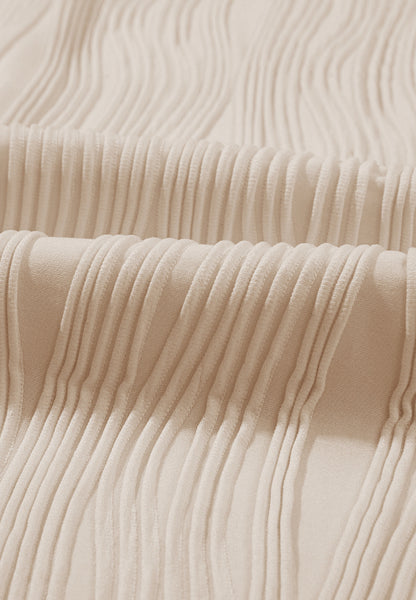 Strukturiertes Langarmhemd mit Kragen und Knopfleiste