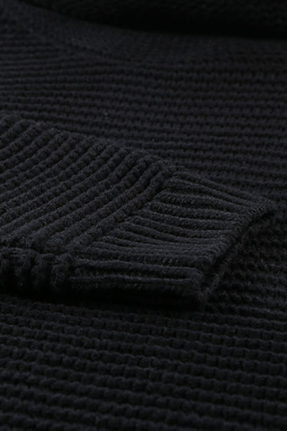 Rollkragenpullover mit langen Ärmeln und seitlichem Schlitz