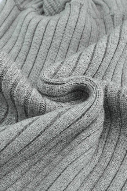 Pulloverkleid mit Zopfmuster und Laternenärmeln