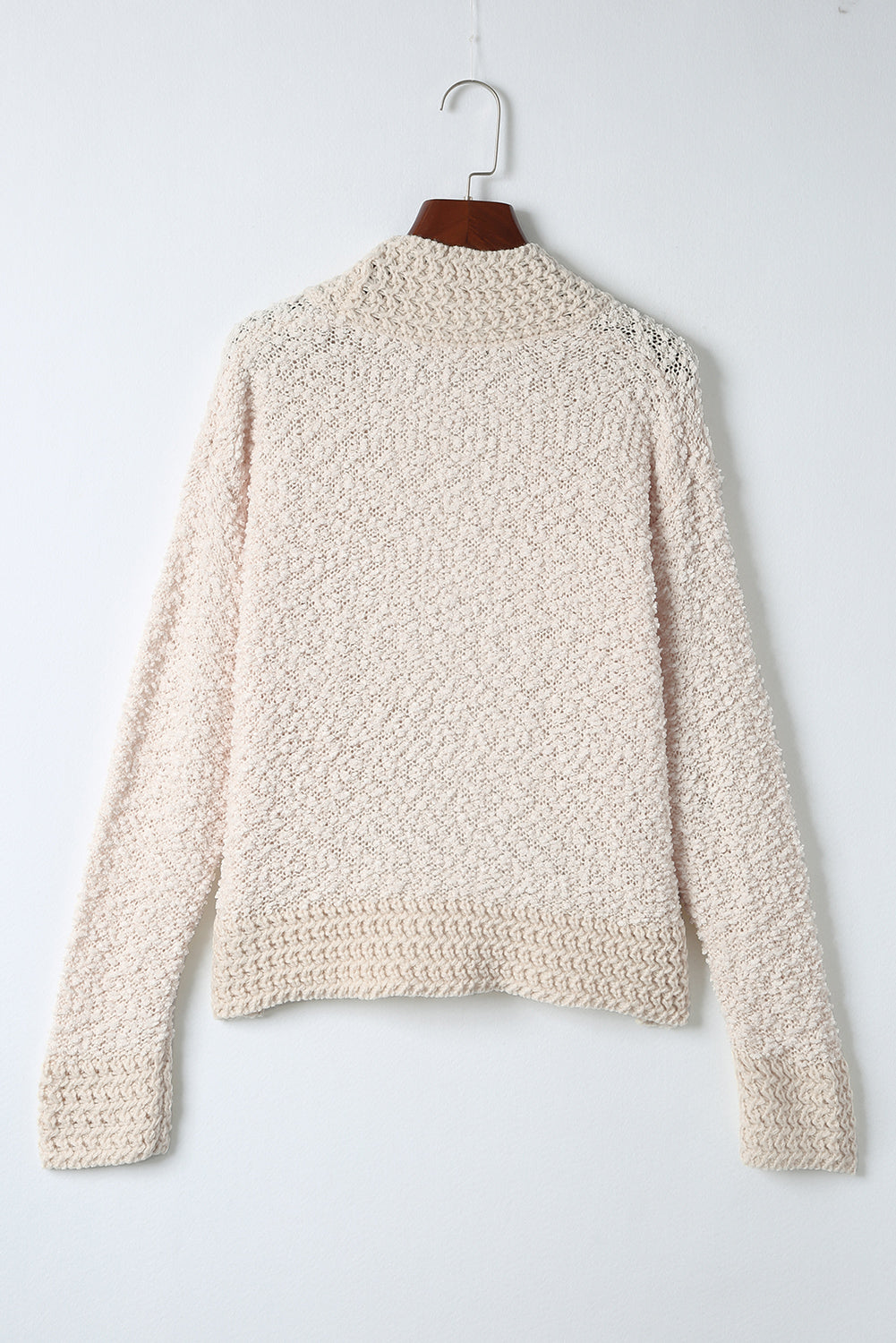 Einfarbige Strickjacke mit offener Vorderseite