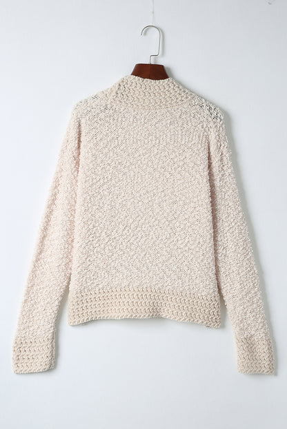 Einfarbige Strickjacke mit offener Vorderseite