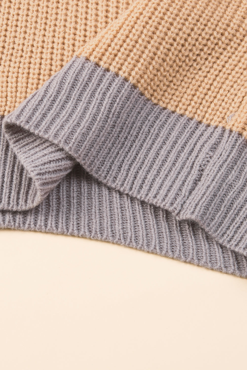 Pullover mit Rundhalsausschnitt und überschnittener Schulter in Farbblock-Optik