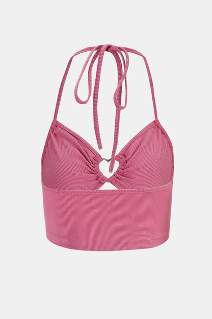 Kurzes Neckholder-Camisole mit Cut-Outs