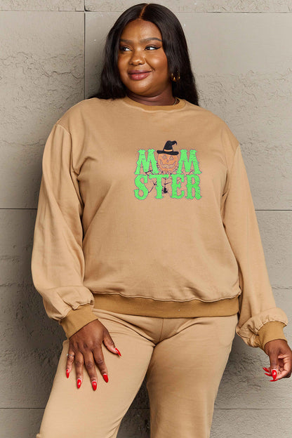Simply Love – Sweatshirt mit Grafik und überschnittener Schulter