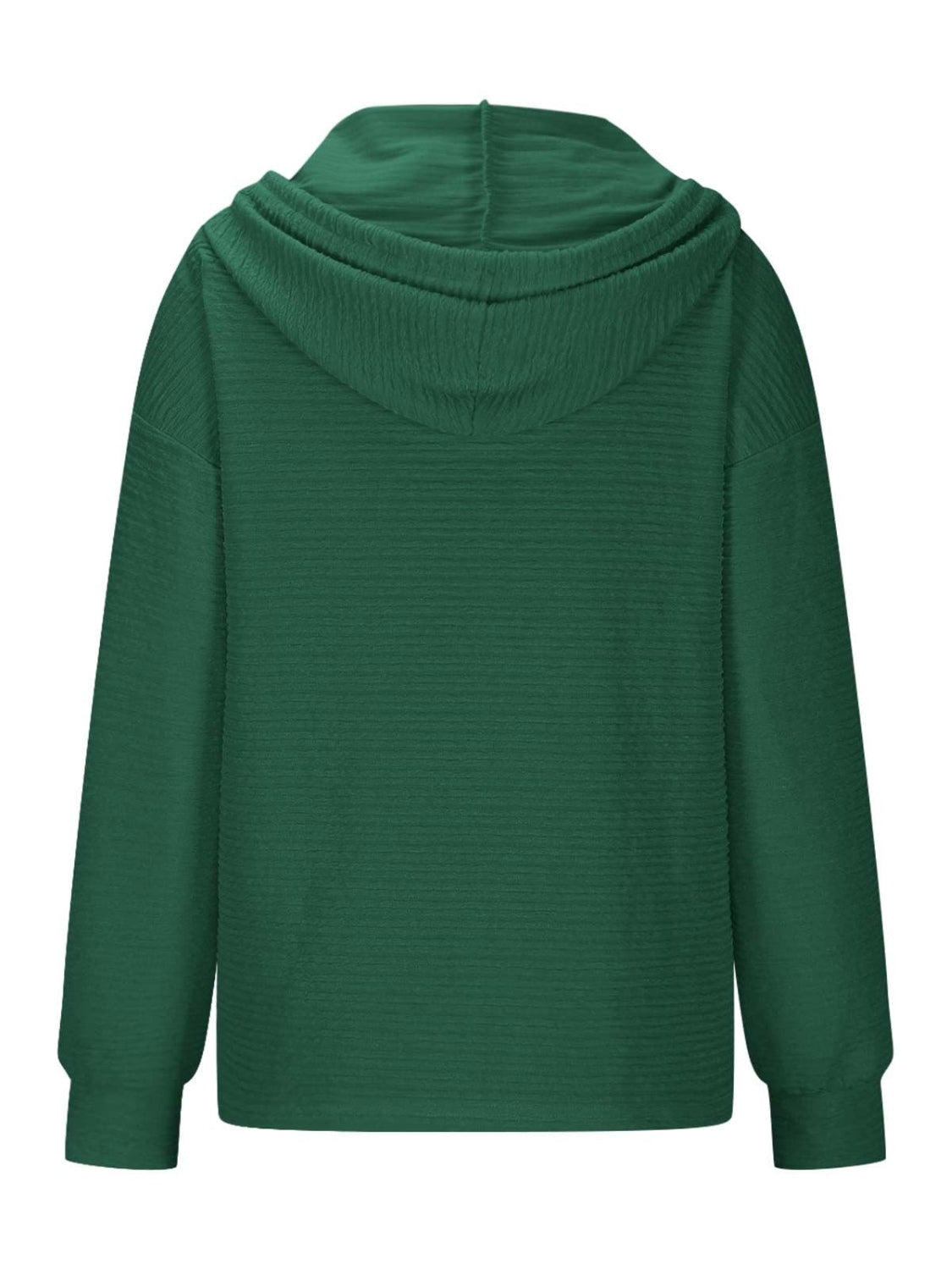 Kapuzenpullover mit Kordelzug und Viertelknopfleiste