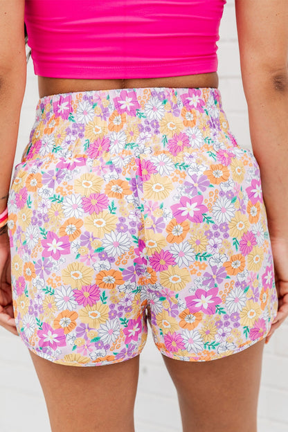 Bedruckte Shorts mit hoher Taille