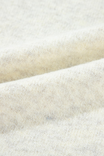 Pullover mit geripptem Saum und Kontrastnähten