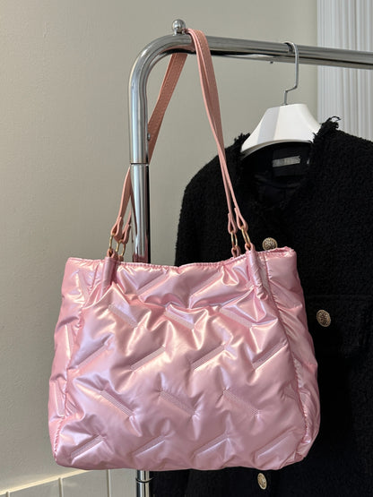 Schultertasche aus strukturiertem Polyester