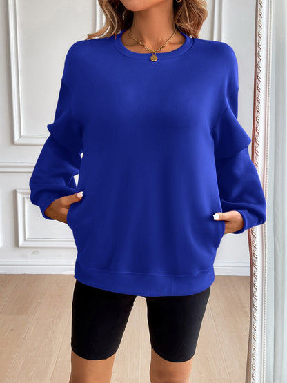 Ivy Lane Langarm-Sweatshirt mit Rundhalsausschnitt
