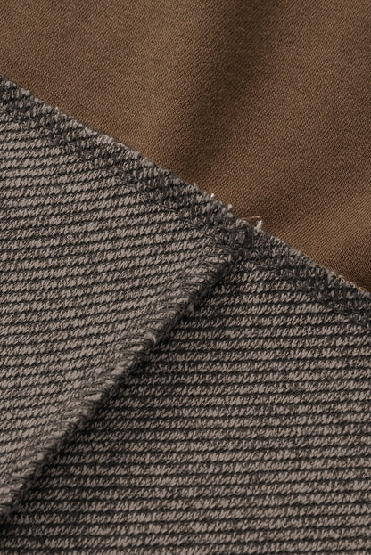 Langarmbluse mit Farbblockdesign und Kerben