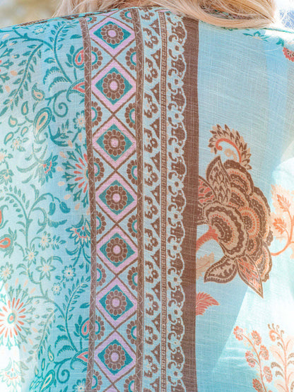 Encubrimiento frontal abierto estampado