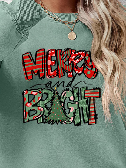 MERRY AND BRIGHT Langarm-Sweatshirt