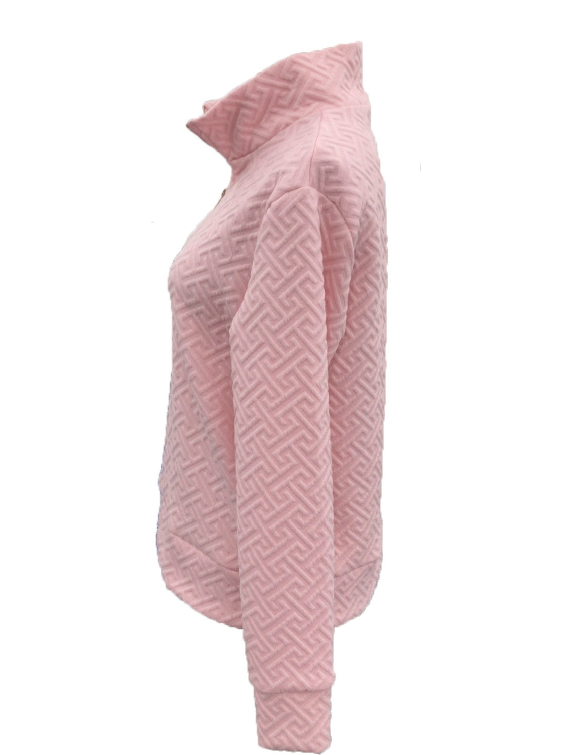 Strukturiertes Sweatshirt mit überschnittenen Schultern und langen Ärmeln