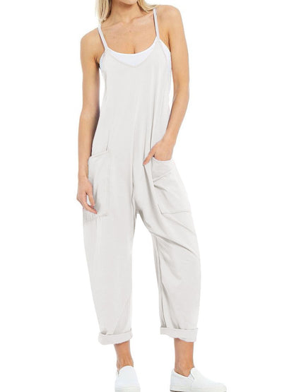 Jumpsuit mit Spaghettiträgern und Taschen