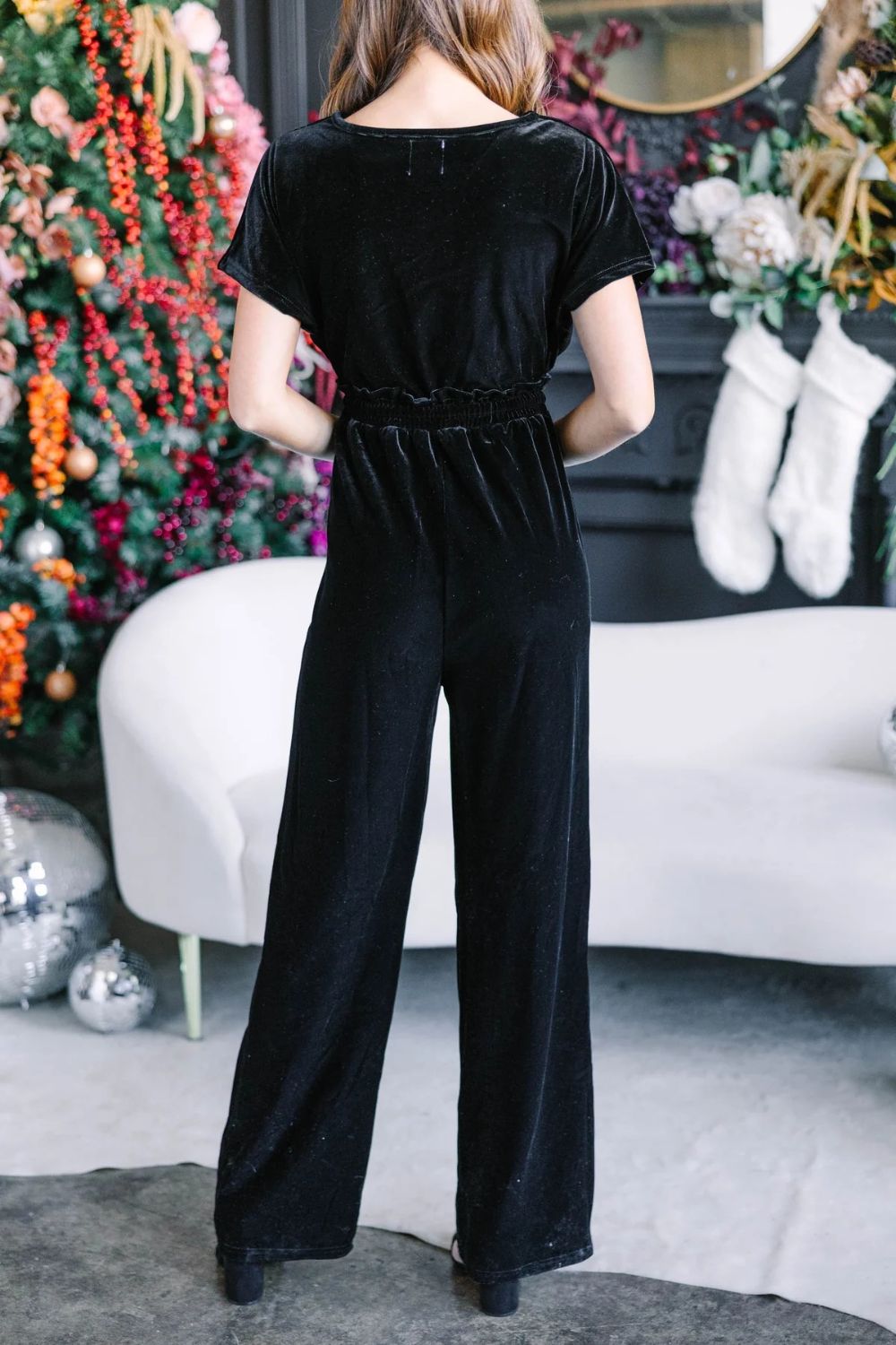 Jumpsuit mit kurzen Ärmeln und Kordelzug