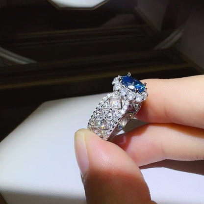 1 Karat Moissanit Zirkon 925 Sterling Silber Ring