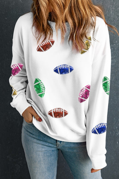 Fußball-Sweatshirt mit Rundhalsausschnitt und langen Ärmeln