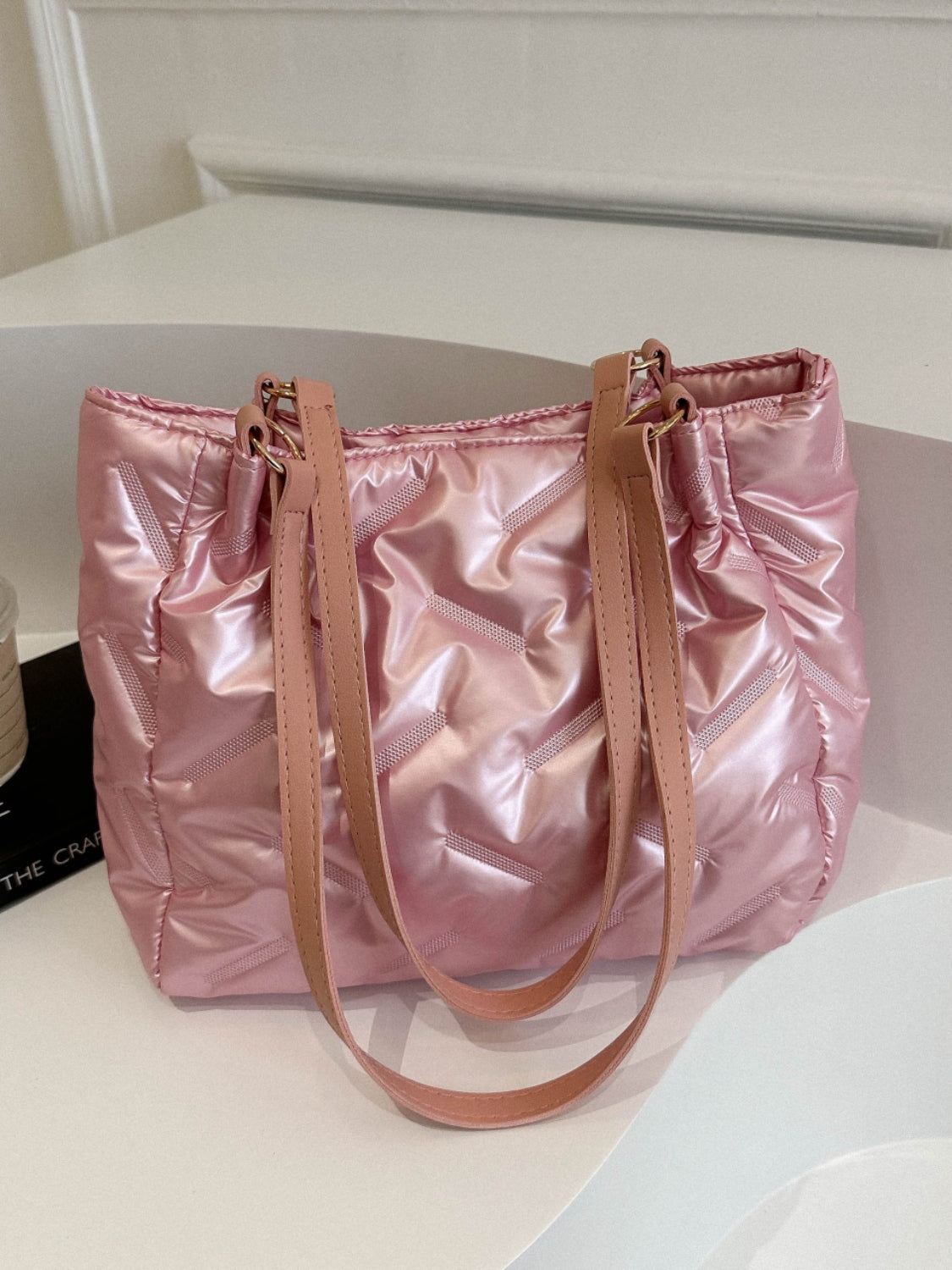 Schultertasche aus strukturiertem Polyester