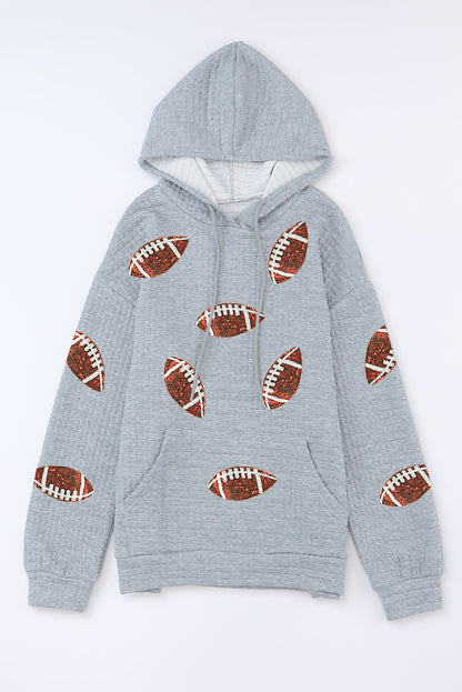 Fußball-Langarm-Hoodie mit Kordelzug