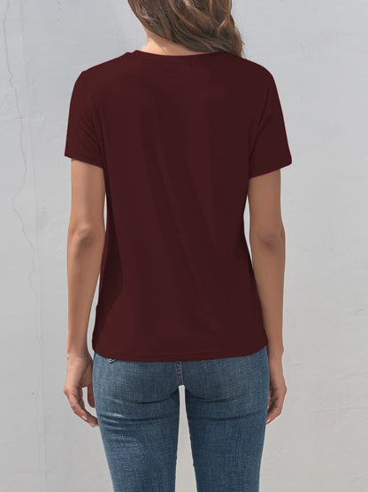 T-Shirt mit Rundhalsausschnitt und Motorrad-Grafik