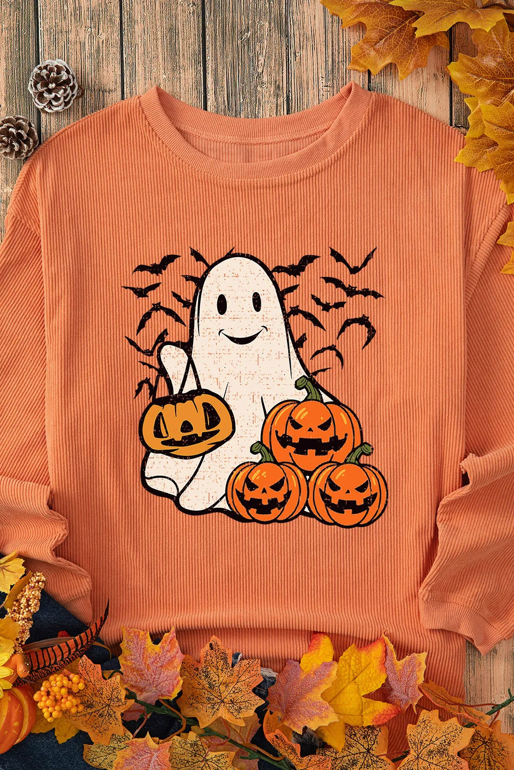 Jack-O'-Lantern Rundhals Langarm-Sweatshirt