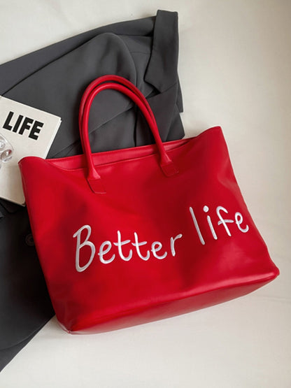 BETTER LIFE Einkaufstasche aus PU-Leder