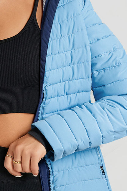 Rollkragenjacke mit Reißverschluss und langen Ärmeln