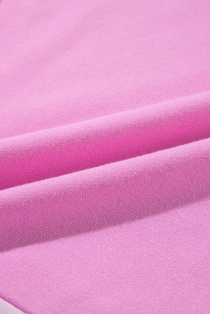 Sweatshirt mit Farbblock und halblangem Knopf