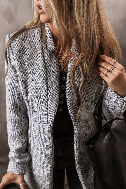 Langärmlige Jacke mit offener Vorderseite