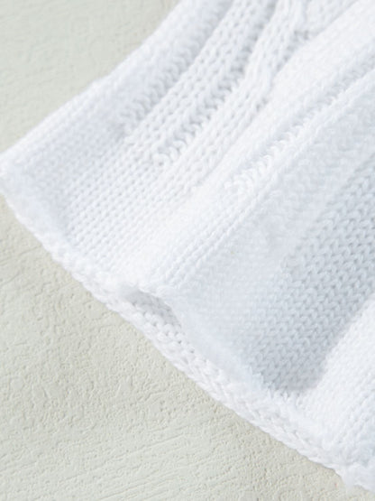 Strickjacke mit Kragen und Knopfleiste und langen Ärmeln