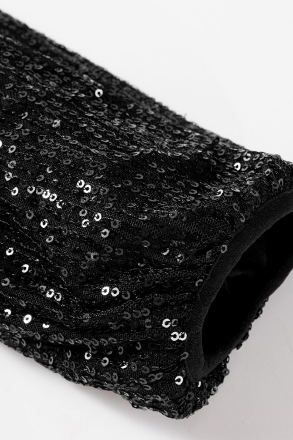 Langärmlige Jacke mit Pailletten und Reißverschluss