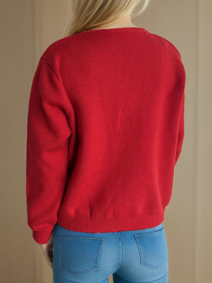 Langärmliger Cardigan mit Knopfleiste und Taschen