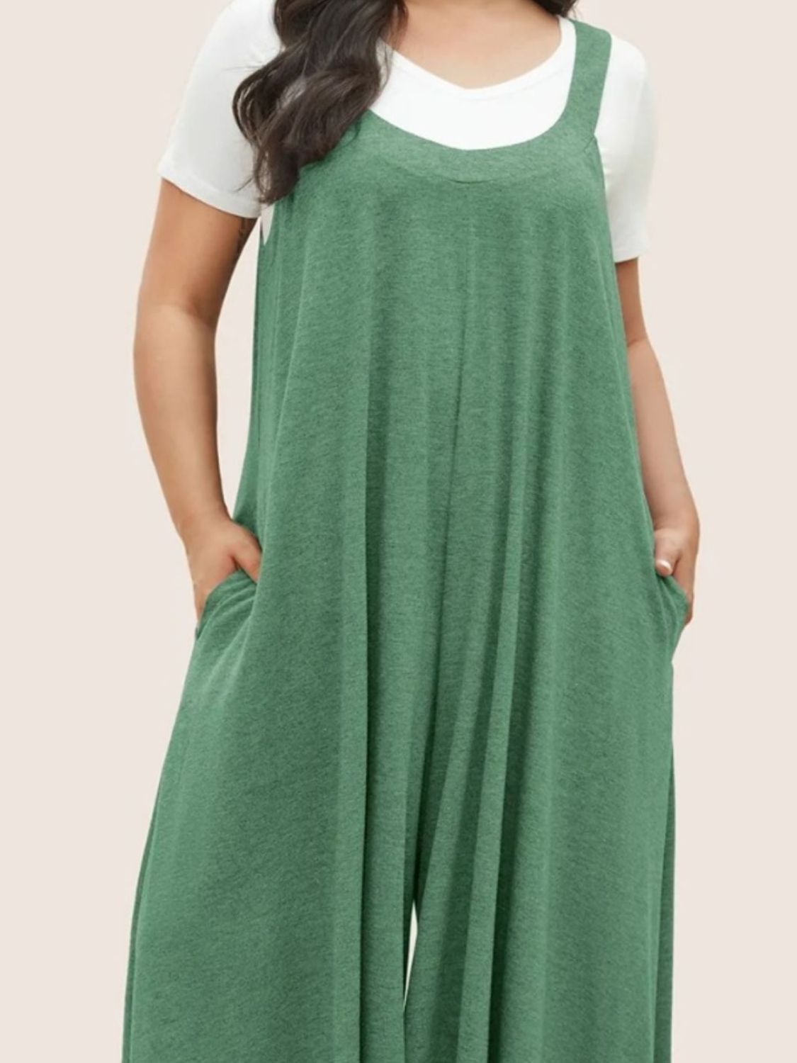 Overall mit weitem Bein und Taschen in voller Größe