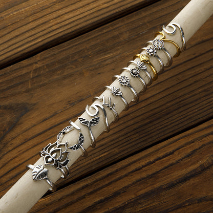 15-teiliges Ringset aus Legierung mit mehreren Formen