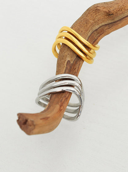 Dreilagiger Ring aus Titanstahl