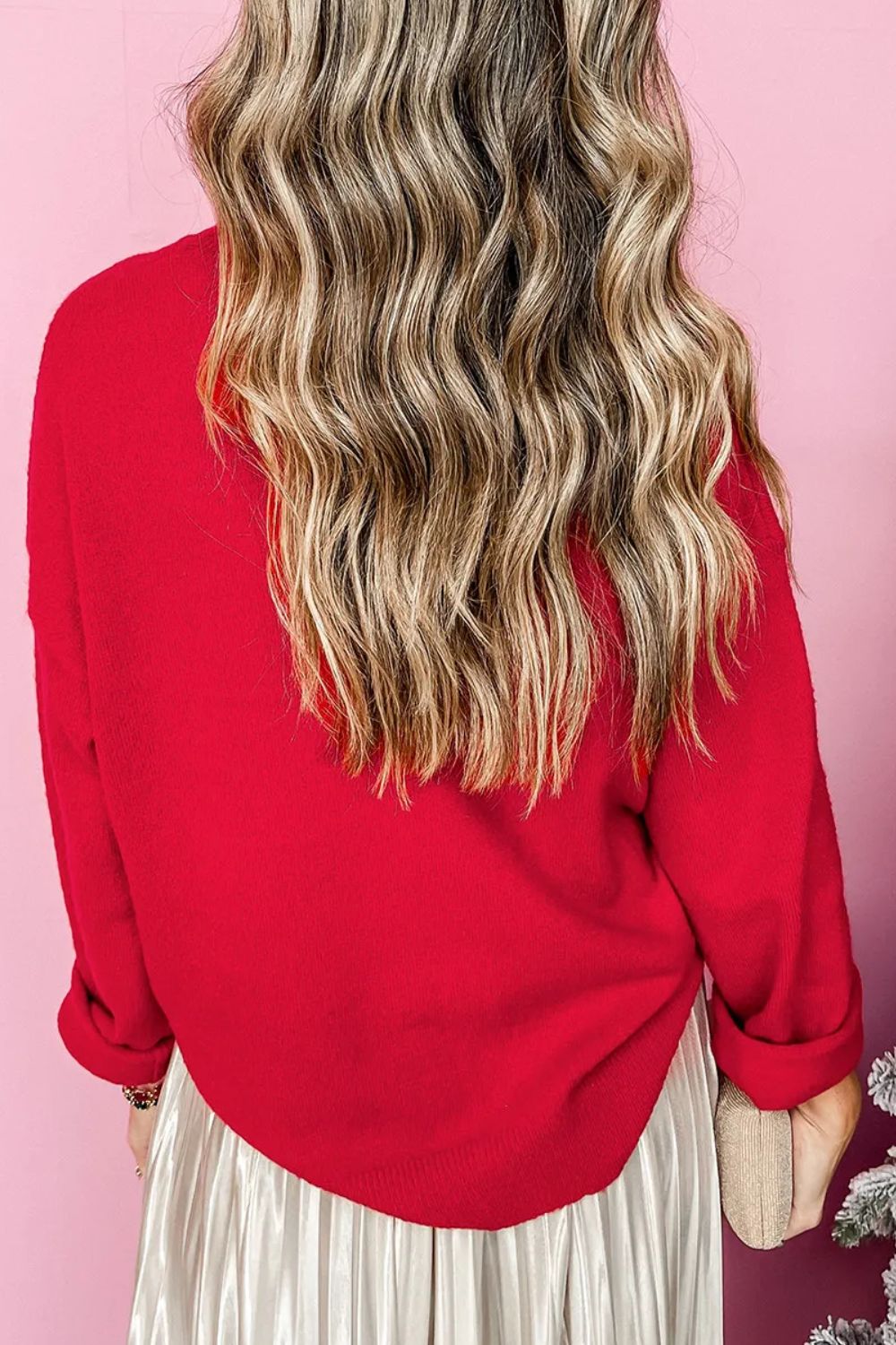 MERRY Rundhals-Langarmpullover