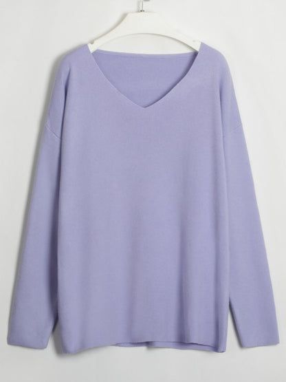 Set aus langärmligem Oberteil mit V-Ausschnitt und Hose mit Kordelzug