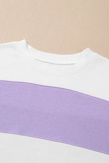 Sweatshirt mit Rundhalsausschnitt und langen Ärmeln in Farbblock-Optik