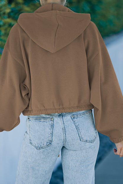 Kapuzenjacke mit Kordelzug und Reißverschluss