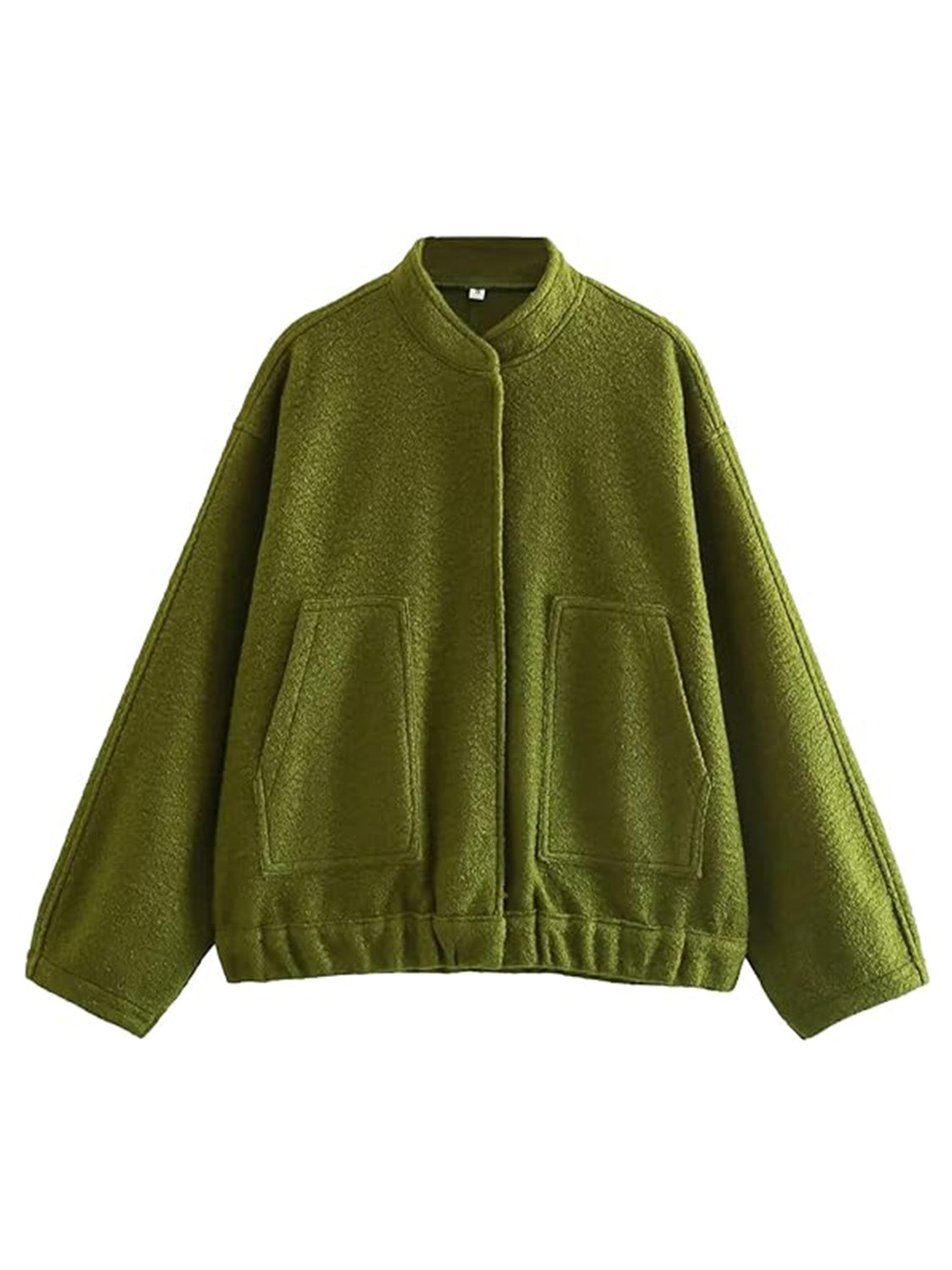 Jacke mit überschnittenen Schultern und Druckknöpfen in voller Größe