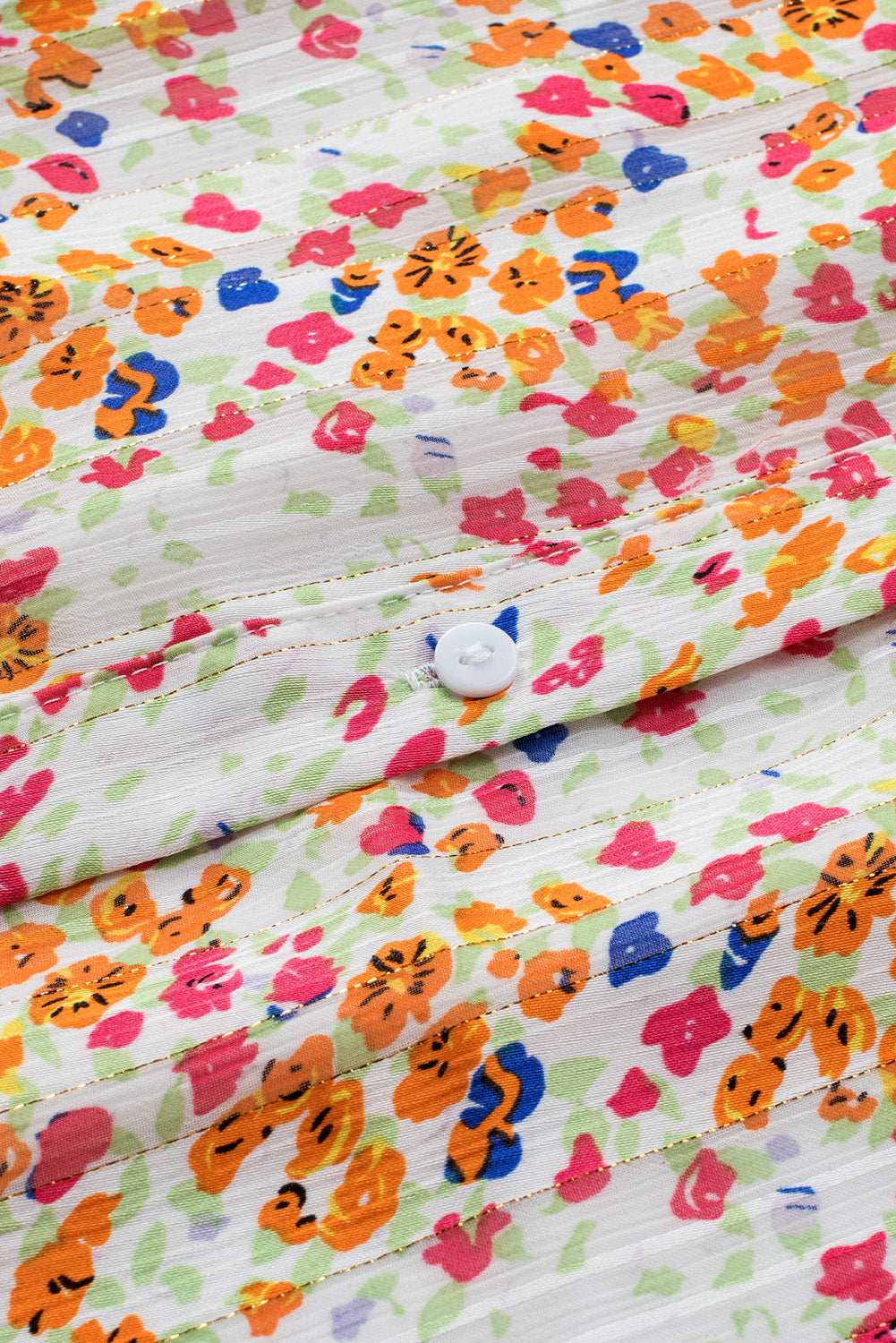 Bedrucktes Langarmhemd mit Kerben